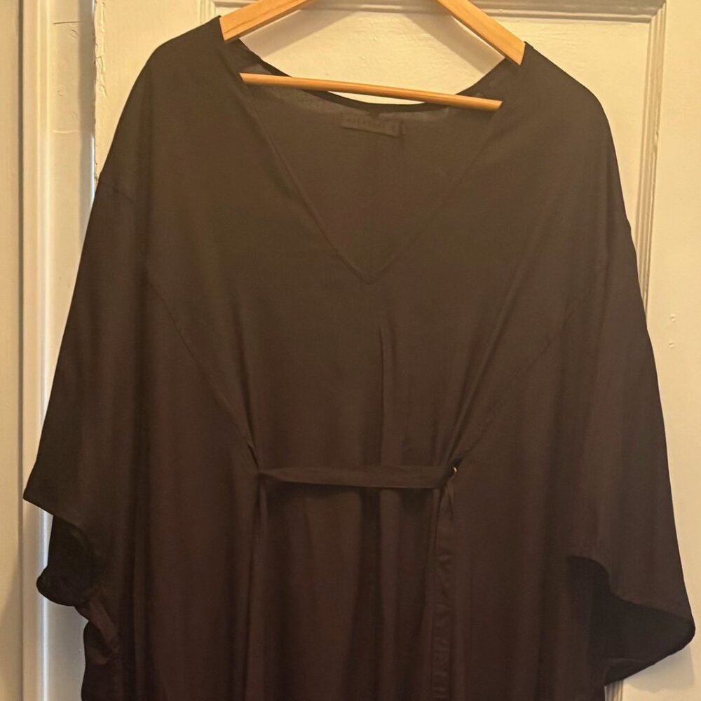 Nicholas K Drapey Black Cotton Dress